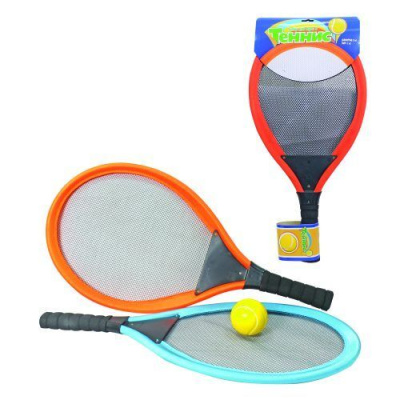 1toy набор для тенниса, ракетки мягкие 27x54 см, мячик
