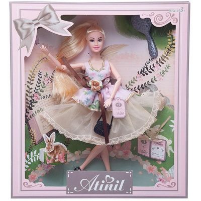 Кукла "Atinil. Весенняя свежесть в бледно-розовом платье, с аксессуарами, 3 вида, 28см