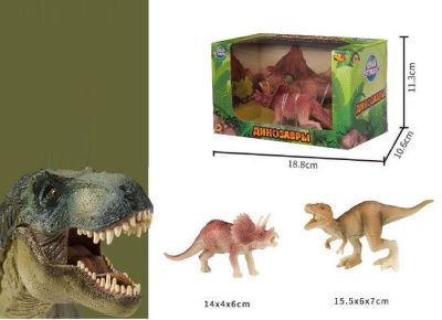 Юный натуралист. Набор игровой "Динозавры: Трицератопс против Тираннозавра", в коробке