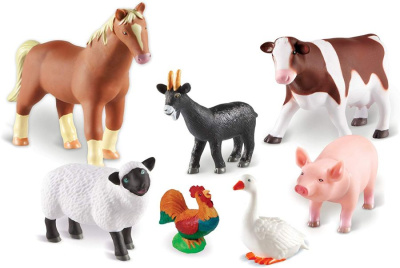 LER0694 Развивающая игрушка «Животные фермы» (7 элементов)