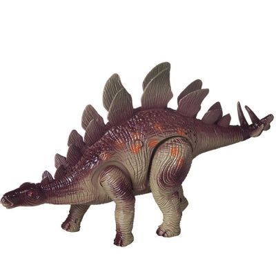 Динозавр Стегозавр, движение, свет, звук