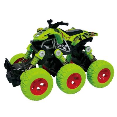 Квадроцикл die-cast, инерционный механизм, рессоры, 6*6, зеленый 36/72  Funky toys FT61066