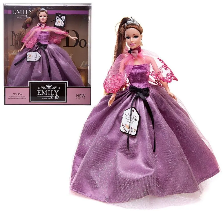 Кукла "Emily. Сиреневая серия" (розовая накидка) с аксессуарами, 30 см