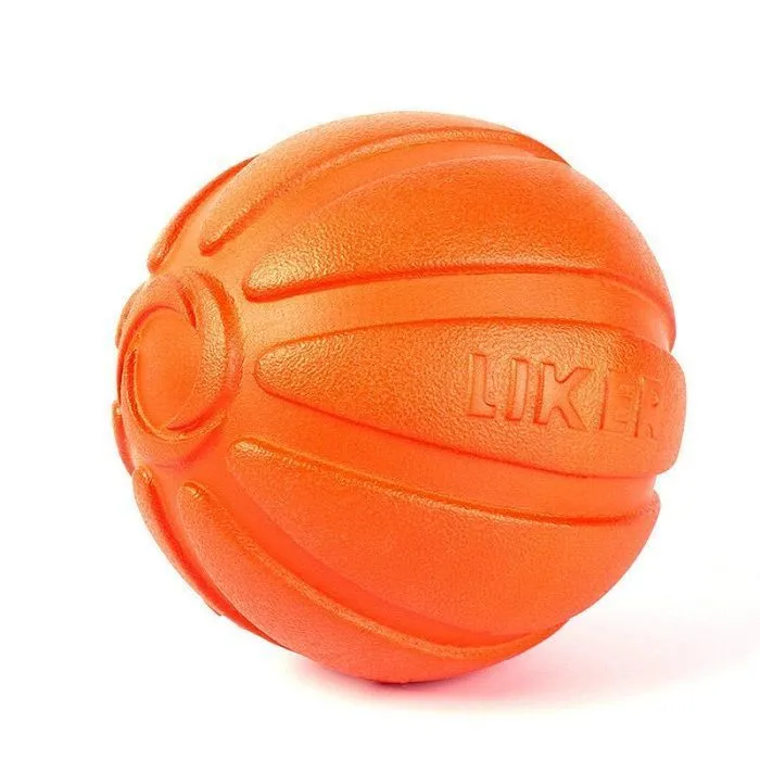 Игрушка мячик Лайкер (Liker) для собак, d 7 см, оранжевый