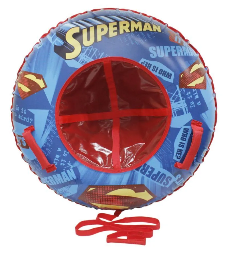 1toy WB Супермен тюбинг - надувные сани, резин.автокамера, материал пвх 500 гр/кв.м, 85см, трос букс