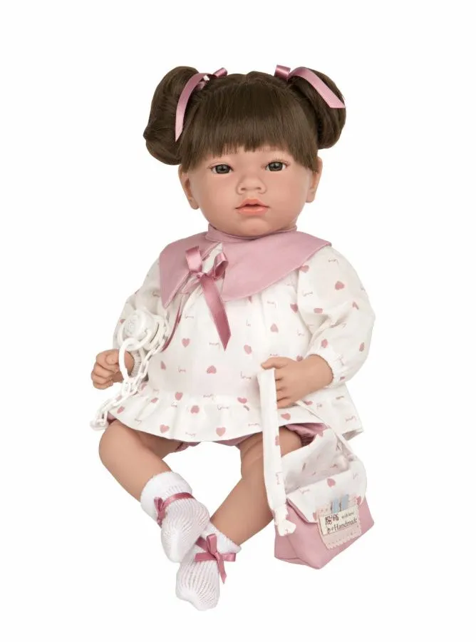 Arias ELEGANCE ARIA кукла мягкая с винил. конечностями 40 см, смеется. Розовая одежда, аксессуары