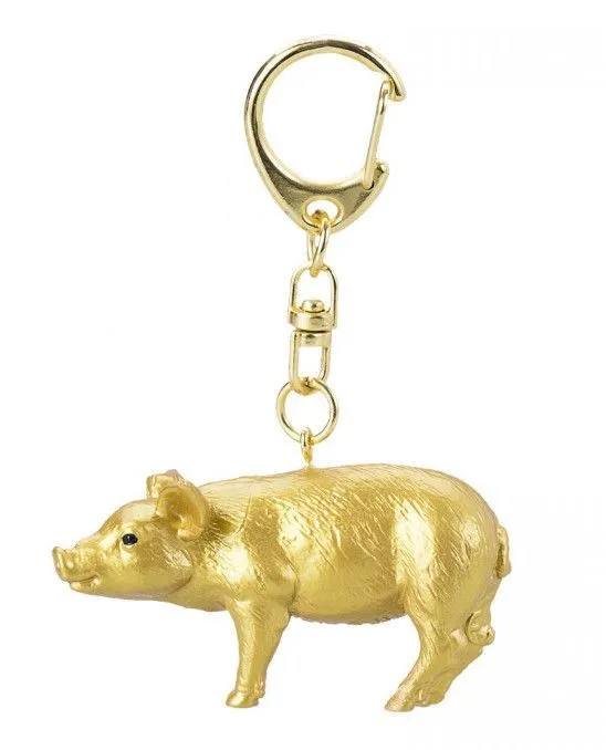 387055A Брелок с фигуркой Mojo (Animal Planet) - золотая свинка