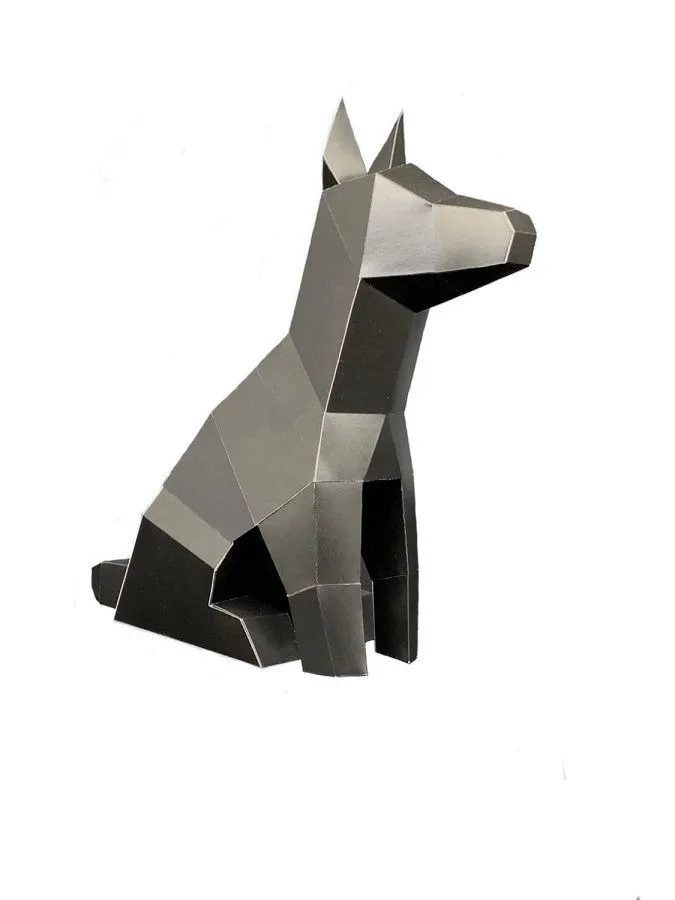 Набор для творчества Intellectico Картонный конструктор Полигональная фигура Собака