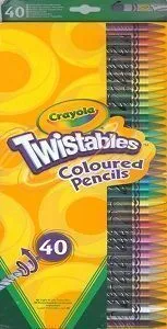 40 выкручивающихся цветных карандашей