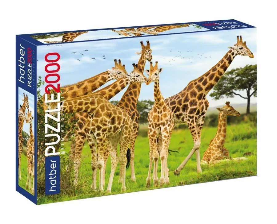 Пазл Premium 2000 элементов Жирафы , 960х680мм