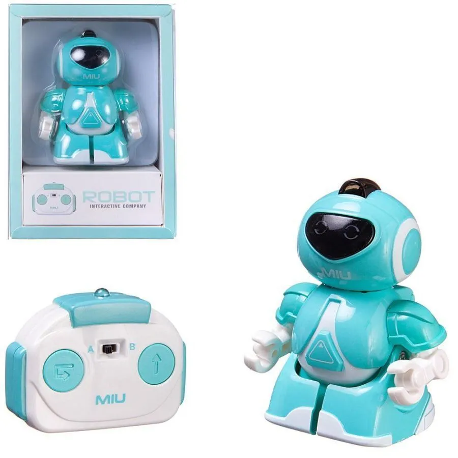 Робот-мини с пультом на ИК-управлении, со световыми эффектами, голубой