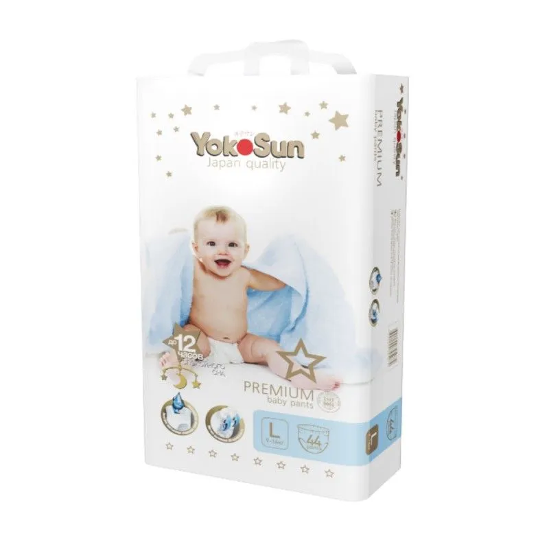 Одноразовые детские трусики-подгузники YokoSun Premium, размер L (9-14 кг)