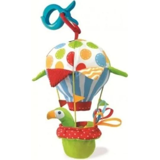 Подвесная игрушка мягкая музыкальная "Попугай на воздушном шаре"