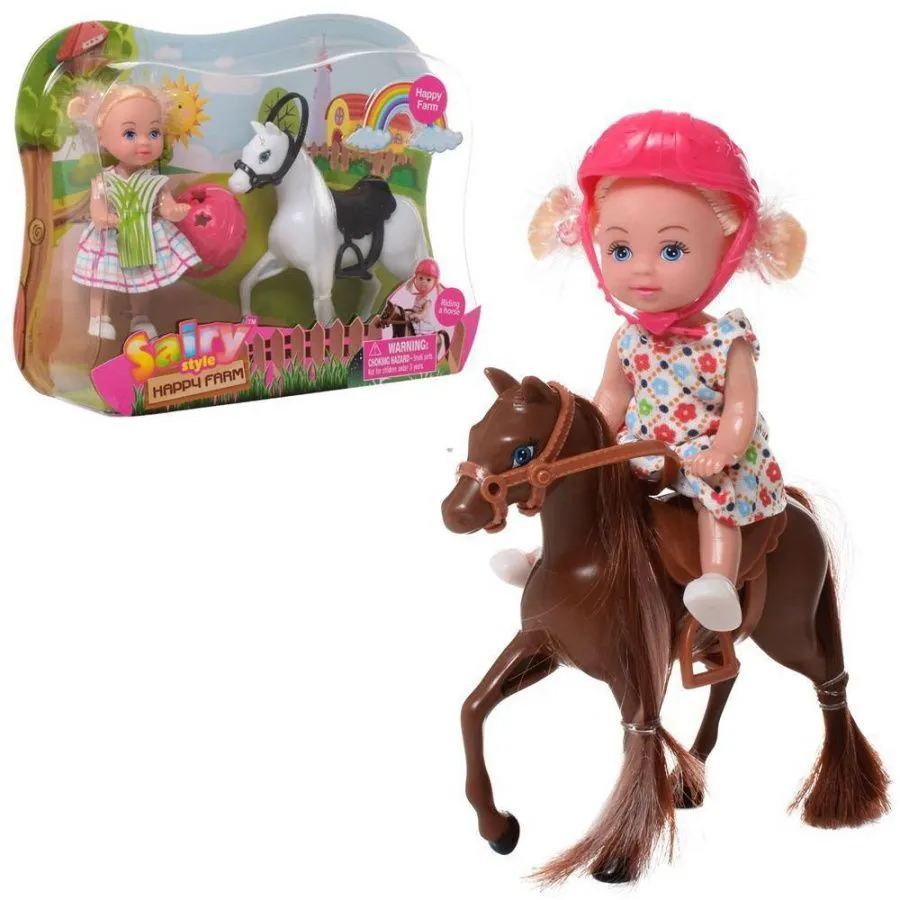 Кукла Defa Sairy Малышка с лошадкой 11 см, 2 вида