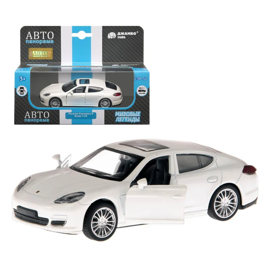 Машинка металлическая Автопанорама 1:43 Porsche Panamera S, белый, инерция