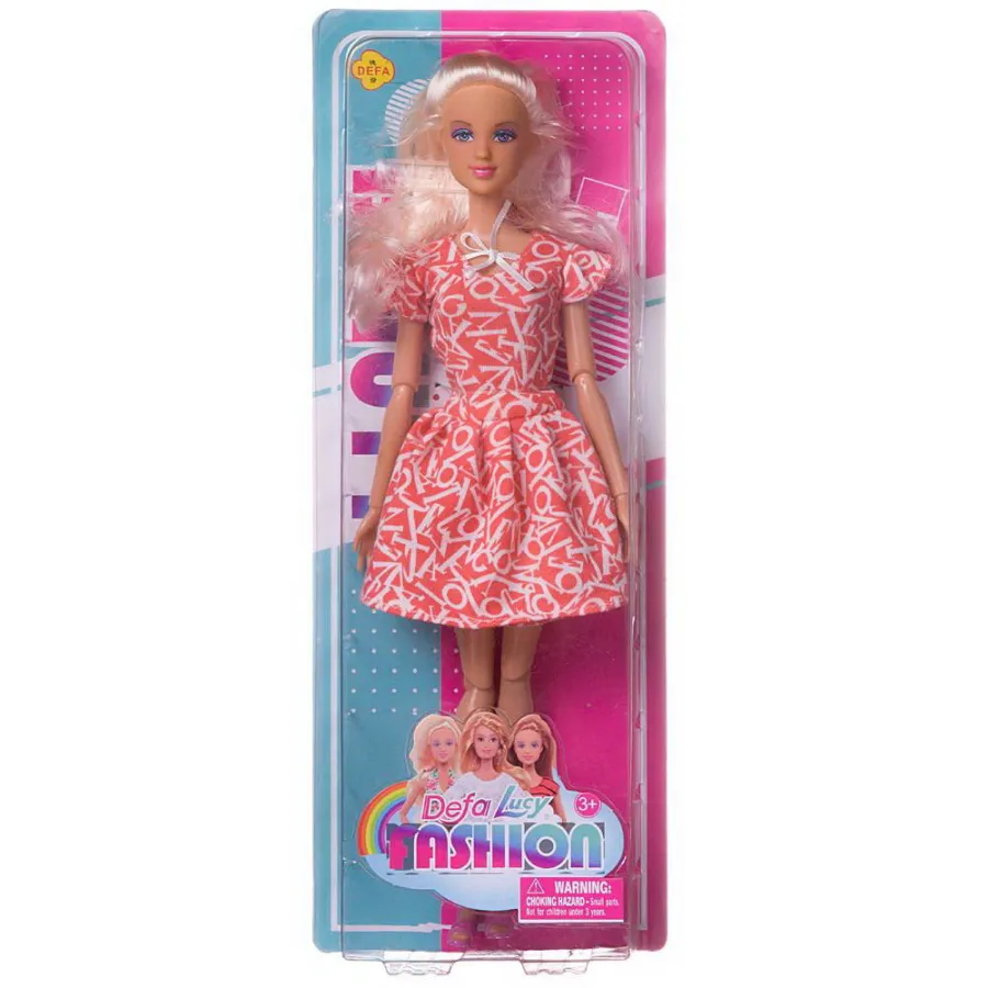 Кукла Defa Lucy "Модная девушка" 28 см в коралловом платье