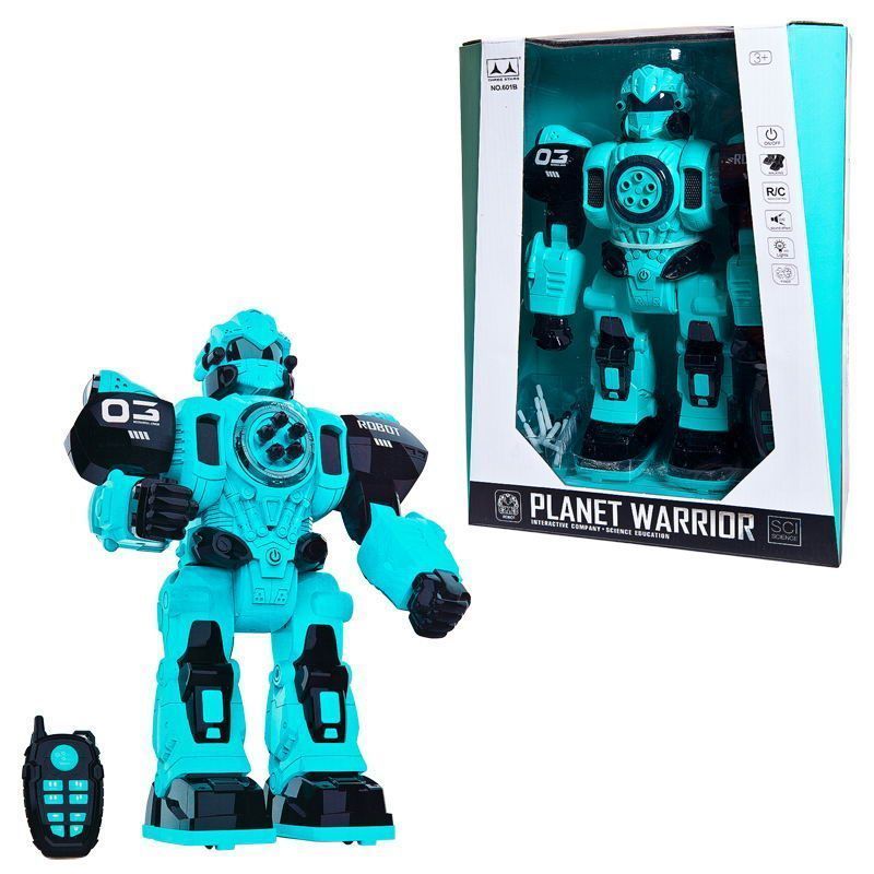 Робот "PLANET WARRIOR" на ИК-управлении (цвет синий), со световыми и звуковыми эффектами 