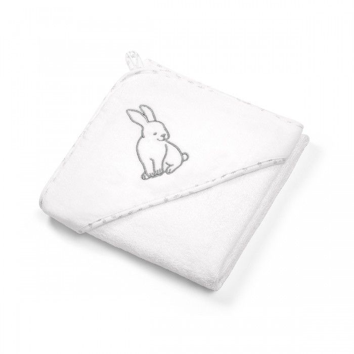 Полотенце Velour c велюром 100*100см. (кролик/белое)