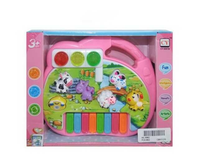 Игрушка для малышей. Пианино "Звуки животных", звуковые и световые эффекты 