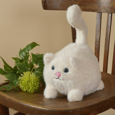 Мягкая игрушка Кошка белая Ундина, 18см