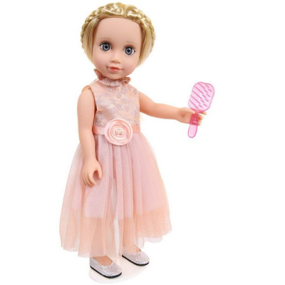 Кукла "Ardana Baby" в персиковом воздушном длинном платье, 45 см, в коробке