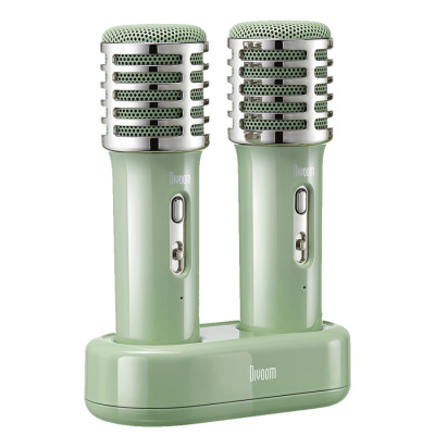 Портативная колонка с двумя микрофонами Divoom SongBird-HQ, зеленый