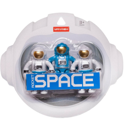 Набор "Покорители космоса. Фигурка космонавта" 3 штуки, на блистере