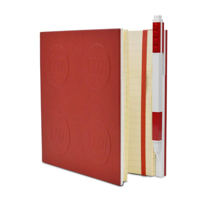 52439 Книга для записей (158х158мм, 176 листов, линейка, 150х152мм), с красной гелевой ручкой 