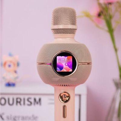 Караоке-микрофон с динамиком Divoom StarSpark, розовый