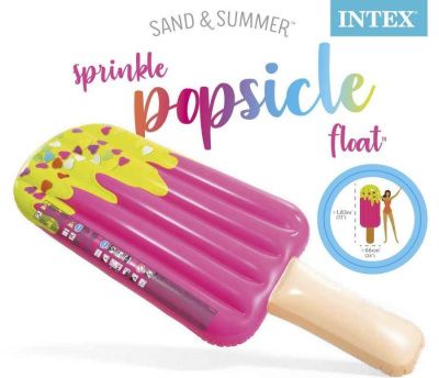 Плот надувной INTEX "Sprinkle Popsicle Float" (Фруктовое морожение), 183x66x20см