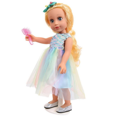 Кукла "Ardana Baby" в платье с пайетками и воздушной юбкой, 45 см, в коробке