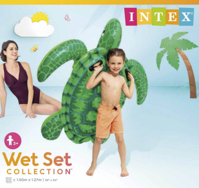 Игрушка надувная для плавания INTEX "Черепаха малая", от 3 лет, 150х127см