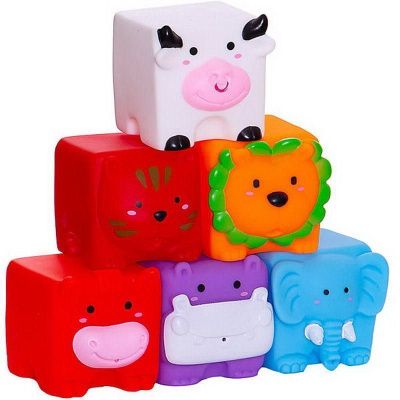 Игрушка для ванной "Кубики мягкие "Мои любимые животные"