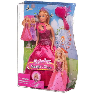 Кукла Defa Lucy Сказочная принцесса в розовом платье, со световыми и звуковыми эффектами, 29 см