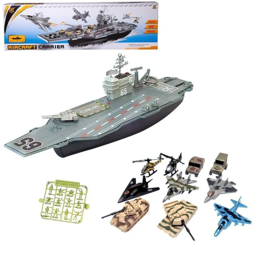 Набор игровой "Авианосец" (собери сам) (корабль, самолеты, военная техника, акссесуары)